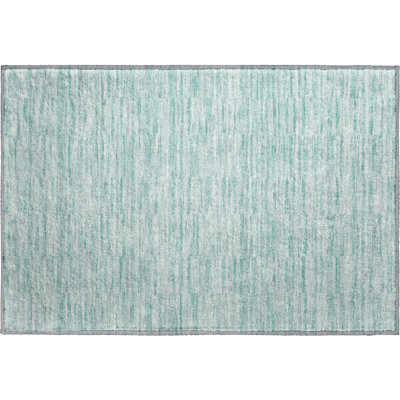 Tapis turquoise Prisco lavable à la machine de qualité supérieure
