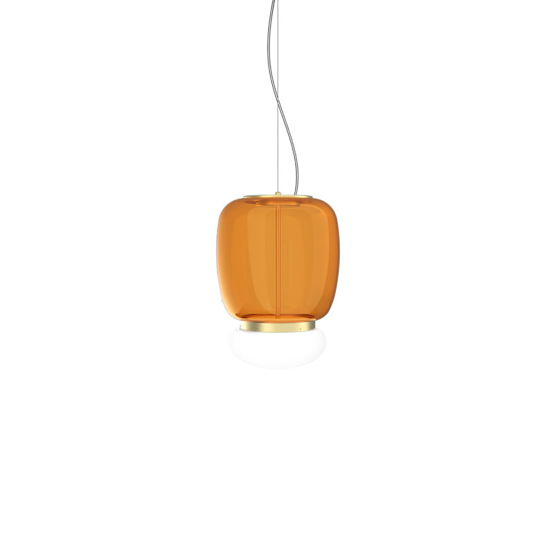Faro Suspension P Burned Earth White Painted Brass L2202 Ul, White/Dark Ember, Painted Brass