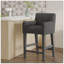 Tabouret de comptoir rembourré 26 po - gris anthracite / gris-1288686368-1288686369