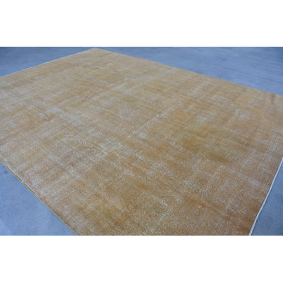 Tapis jaune en laine Modern Patchwork