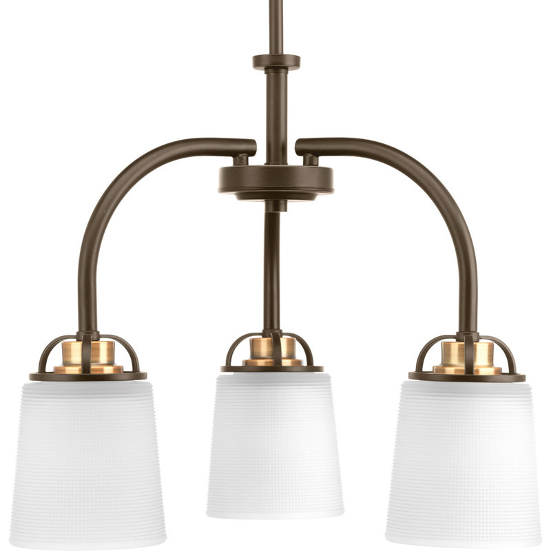 Lustre classique/traditionnel ombré 3 lumières Seydou, Bronze antique