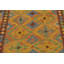 Tapis zone en laine brun/dorée 5 pi x 6 pi 9 po one-of-kind à la main noué la Lorain