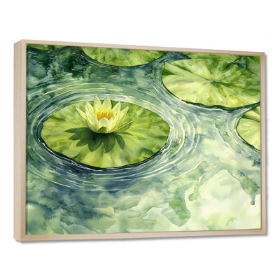 «Water Lotus Flower Tranquility At The Pond IV», reproduction d'art sur toile Lotus