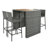 5-Pieces Outdoor Patio Wicker Bar Set