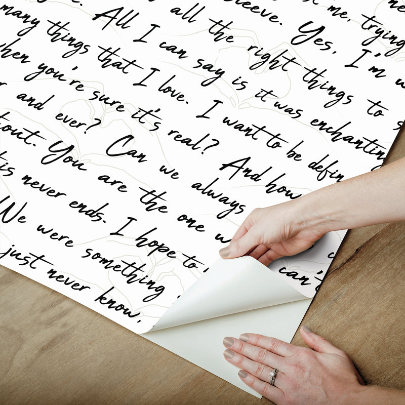 Papier peint adhésif «Love Letters», Encre