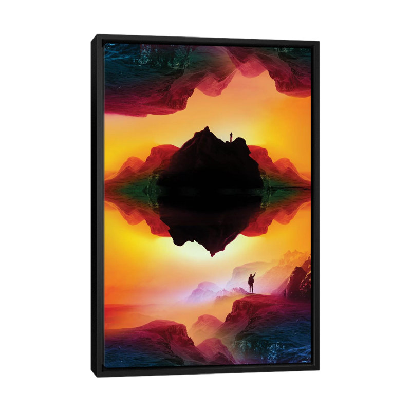 « vibrant isolation island », reproduction d’impression sur toile tendue, H 26 po x l 18 po x P 1,5 po, Toile avec cadre noir