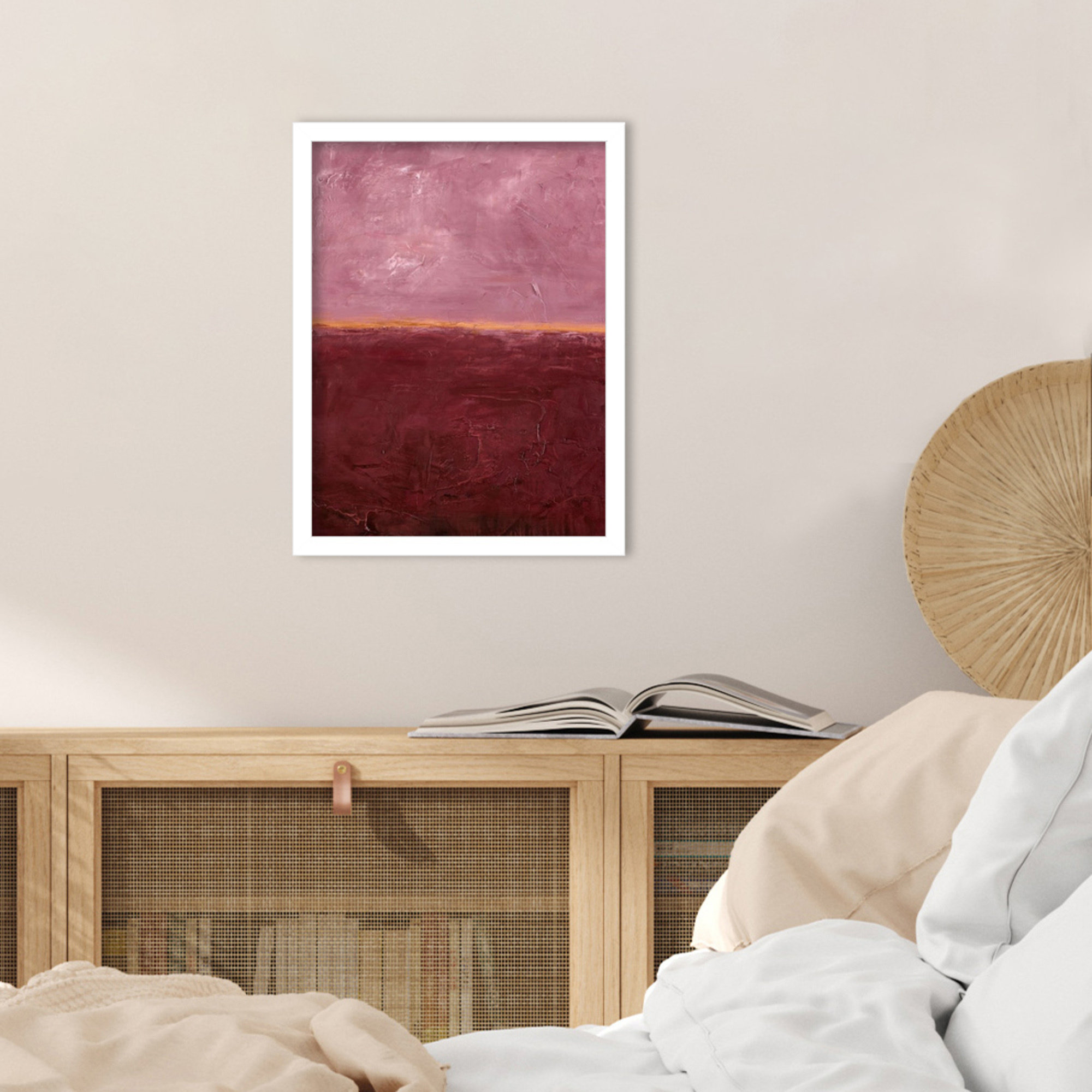 Edge Rose by Design Fabrikken Wood Framed Wall Art Print, White, 17" H x 13" W