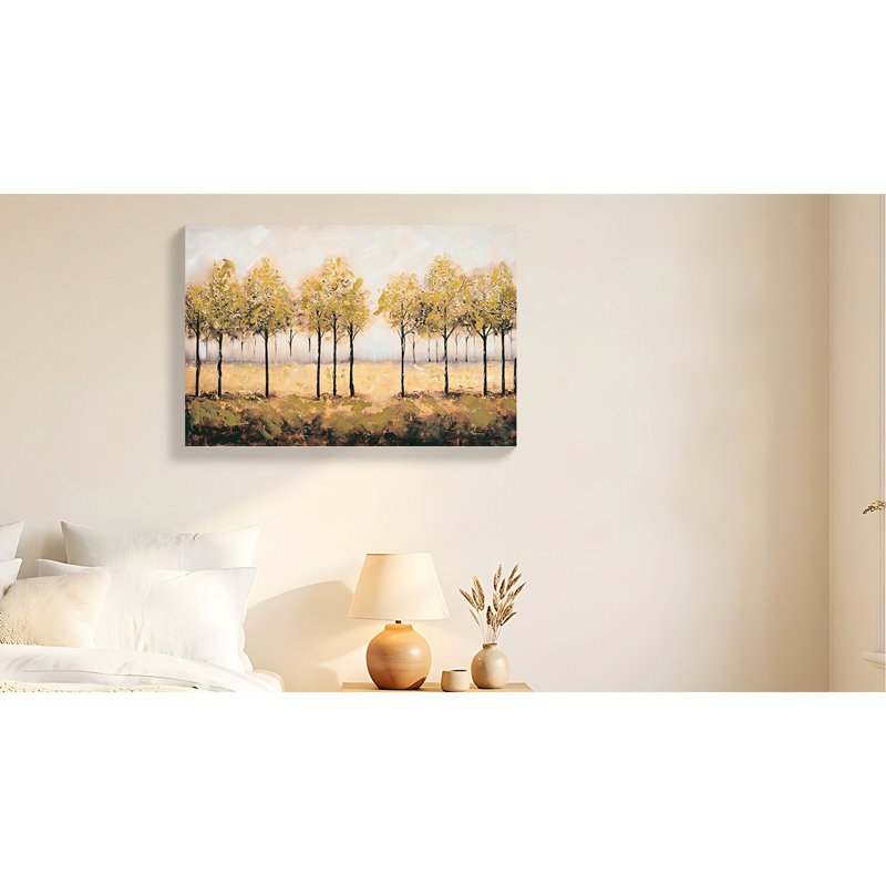 Art encadré sur toile 24 x 36 pouces avec pierres incrustées à la main et feuille d'or, idéal pour la décoration de chambre à coucher peinte