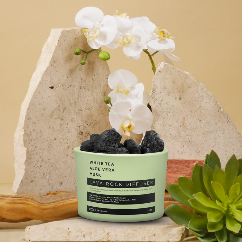 Diffuseur Lava Rock - Thé blanc | Aloès Vera | Musc