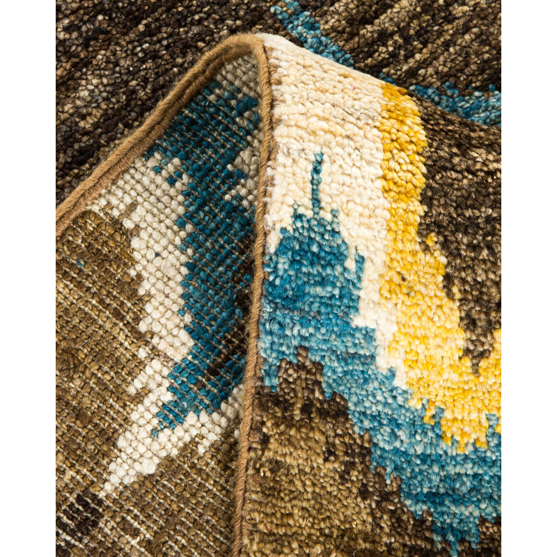 Contemporary One-of-a-Kind 4' 0" X 6' 1" Hand Knotted Area Rug