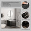 Meuble-lavabo mural moderne de 24 po avec lavabo en céramique et tiroirs doubles Alderidge