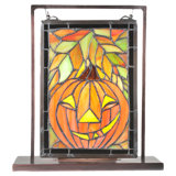 Jack O'Lantern Lighted Mini Tabletop Window Table Lamp