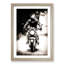 Motorbike Rider in Sepia in Abstract - Picture Frame Painting Print-55725120-55725121