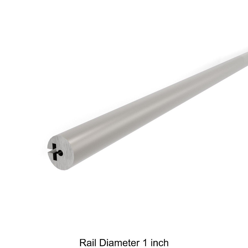 Échelle à roulettes contemporaine en bois à 8 marches 8,92 pi Maple, Satin Nickel