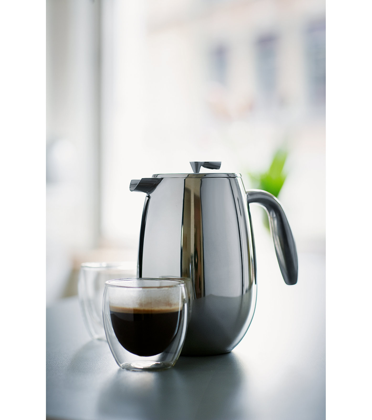 Bodum Columbia 4-Cup Stainless Steel Double Wall French Press Coffee Maker, 17 Ounce