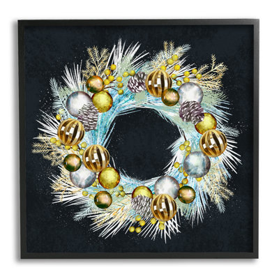 Couronne de pin brillante et saisonnière - 175