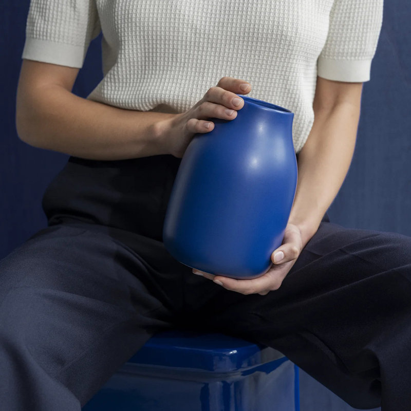 Table Vase 1, 15cm H x 10.5cm W x 10.5cm D, Mazarine Blue