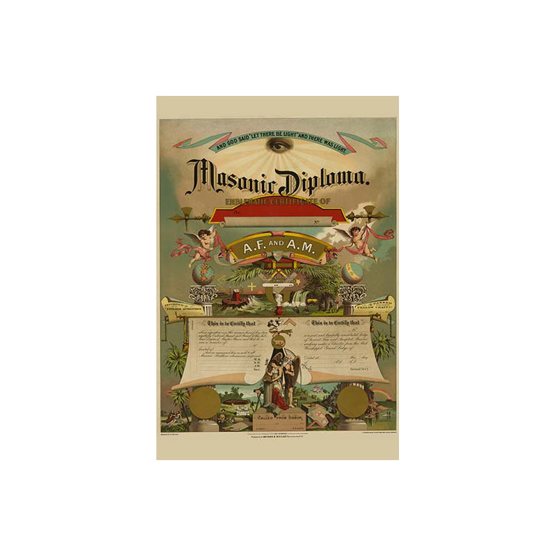 " Symbols Masonic Diploma ", 30" H x 20" W