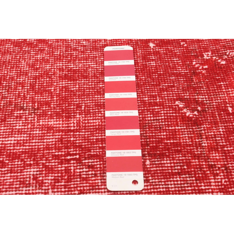 Tapis transitionnel de couleur rouge 3 pi 7 po x 6 pi 7 po, Rectangle 3 pi 7 po x 6 pi 7 po