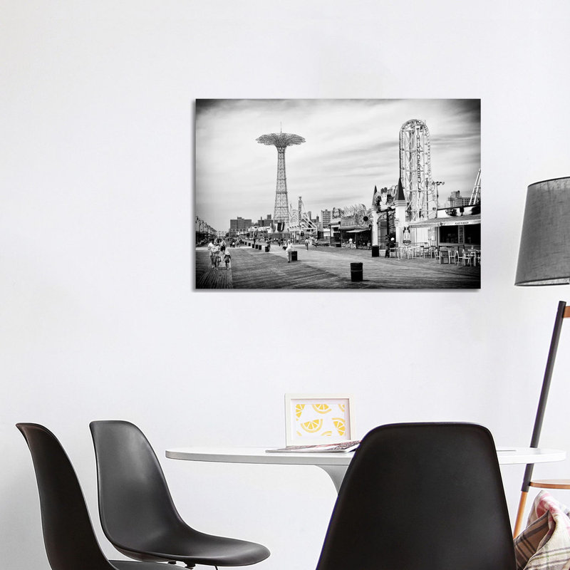 The Coney Island Boardwalk 1 Piece Wrapped Canvas Wall Art, 101.6 cm H x 66.04 cm W x 3.175 cm D