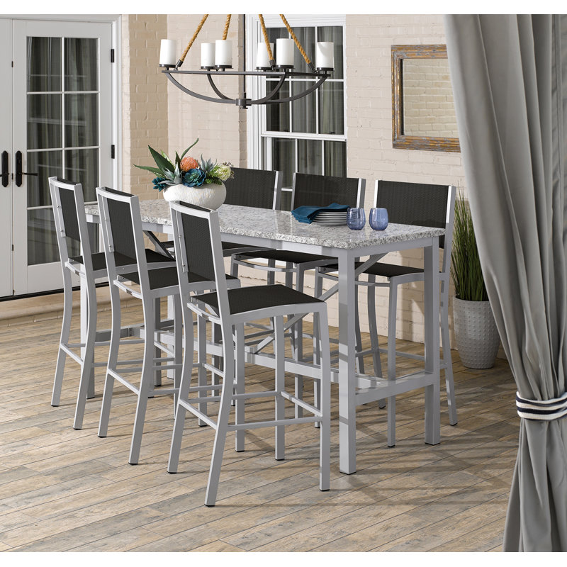 Travira Outdoor Bar Table, Litecore Ash