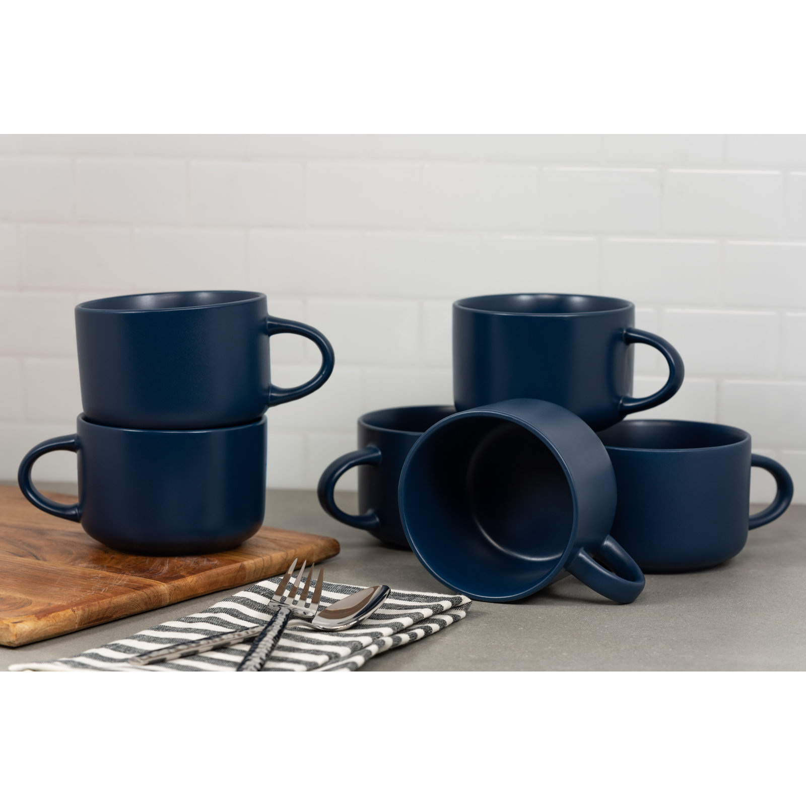 Wazee Matte Mug, Midnight Blue