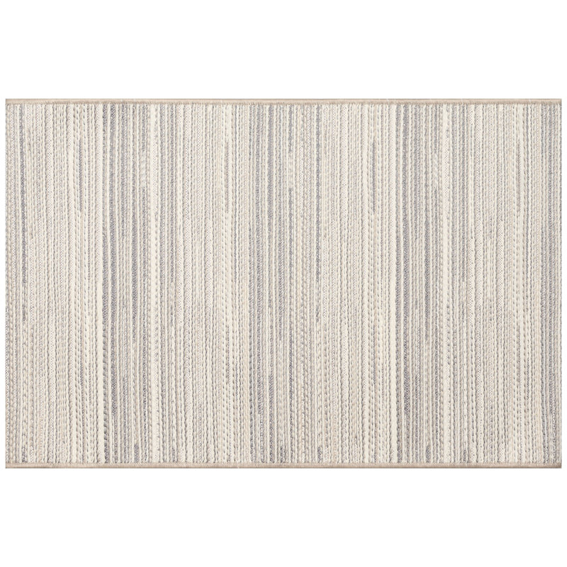 Tapis beige / brun en polypropylène / polyester tissé à la machine Markeith, Rectangle 1 pi 7 po x 2 pi 5 po