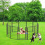 Parc d'exercice en métal robuste avec porte, enclos pour animaux pour l'extérieur et l'intérieur-947002316