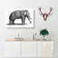 Elephant In Black And White by George Shaw - Wrapped Canvas Print-55372924