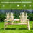 2-Seat Wooden Adirondack Chair With Table, Comfortable Outdoor Loveseat For Porch, Backyard, And Deck