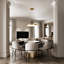 Lustre rond à DEL en laiton-738939623