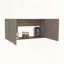 Armoire murale Zurich avec portes doubles et tablettes ouvertes, gris clair-37403283