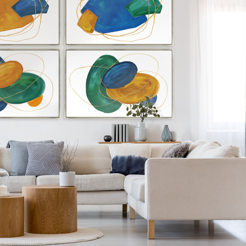 Inviter IV par Ann Duffy - peinture sur toile encadrée, H 31,5 po x l 48,5 po x P 1,5 po, Image gel brossé