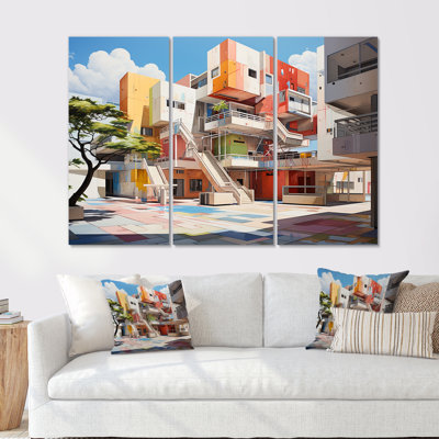 Abstract School Of Colours - Schools Wall Decor Set