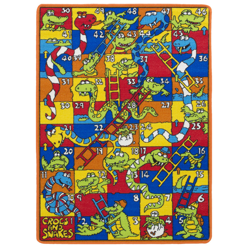 Tapis intérieur / extérieur abstrait jaune / vert / bleu, Rectangle 3 pi 3 po x 4 pi 10 po