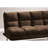 Microfiber Futon Bed With Contemporary Style, Dark Brown Finish, Legs And Extra Support, 67"W Support For Easy Conversion,