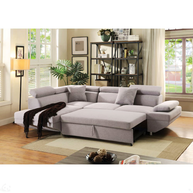 Upholstered L-Shaped Sectional Left Hand Facing, Fabric