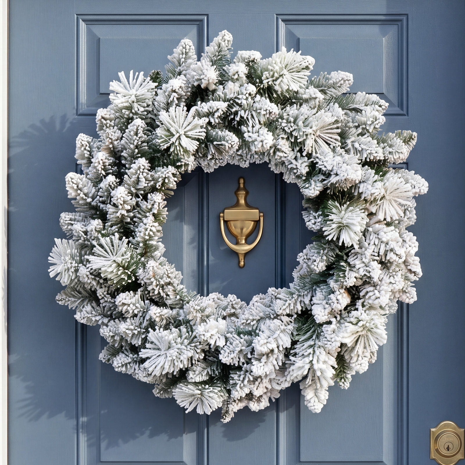 24'' Faux Pine Lighted Polyester Wreath