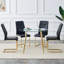 Ensemble de table de salle à manger moderne avec plateau en verre au design élégant, idéal pour les petites salles à manger