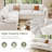 110.8" White Cloud Couch, Oversized Modular Comfy Sofa For Living Room, L Shaped Sectional Couches With Removable Washable Sofa Covers, Deep 3-Seat With Ottoman-1741437158
