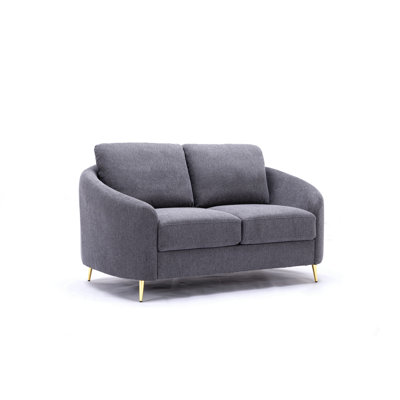 Causeuse en lin gris