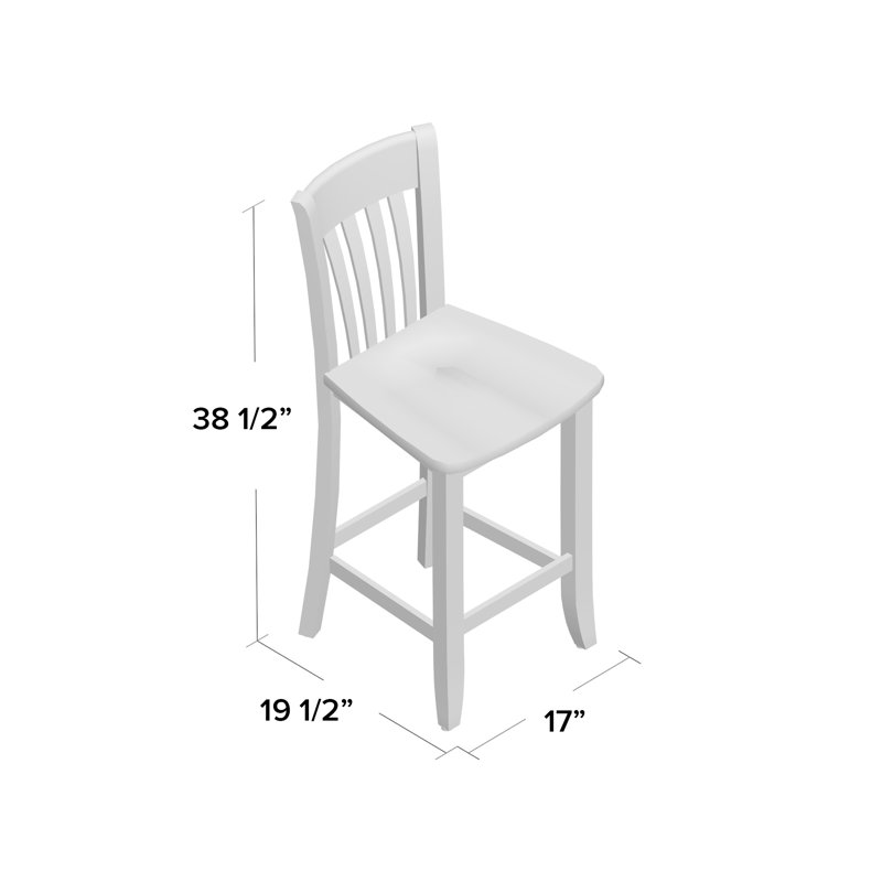 Henson Solid Wood Counter Stool, Walnut, Counter Stool (24" Seat Height)