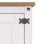 Conte 2 Door Cupboard, White and Antique Wax Finish, Corona design