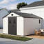 10X12FT Outdoor Storage Shed, Backyard Storage with Lockable Doors and Slooping Roof, Tool Shed for Backyard Garden Patio Lawn