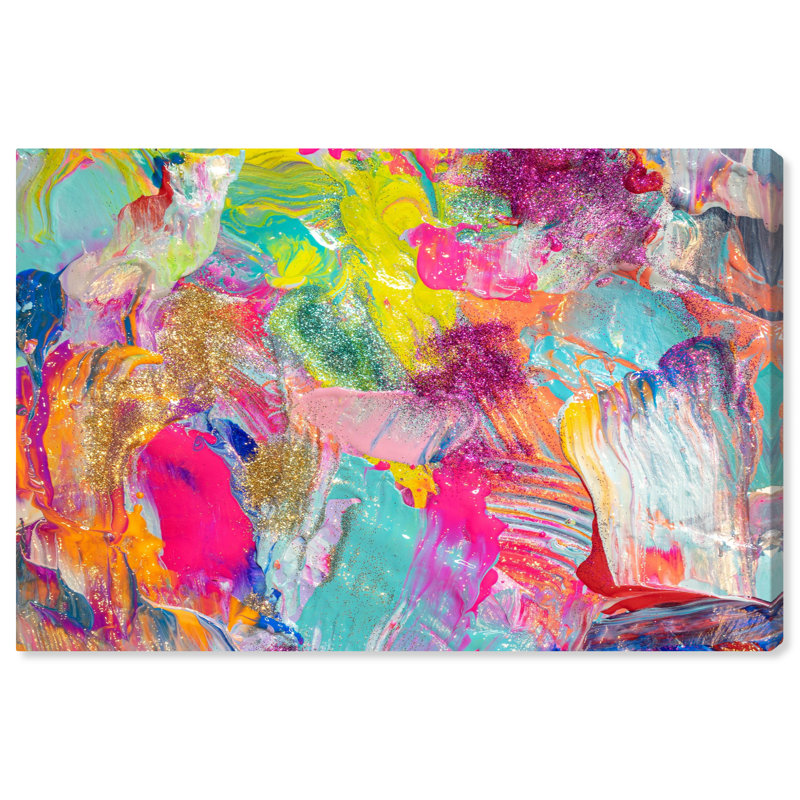 «Abstract Miami Beach Textures», impression sur toile, Toile tendue, H 36 po x l 54 po