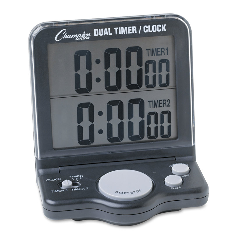 Dual Timer and Clock with Jumbo Display