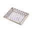 Violet Check Small Glass Tray