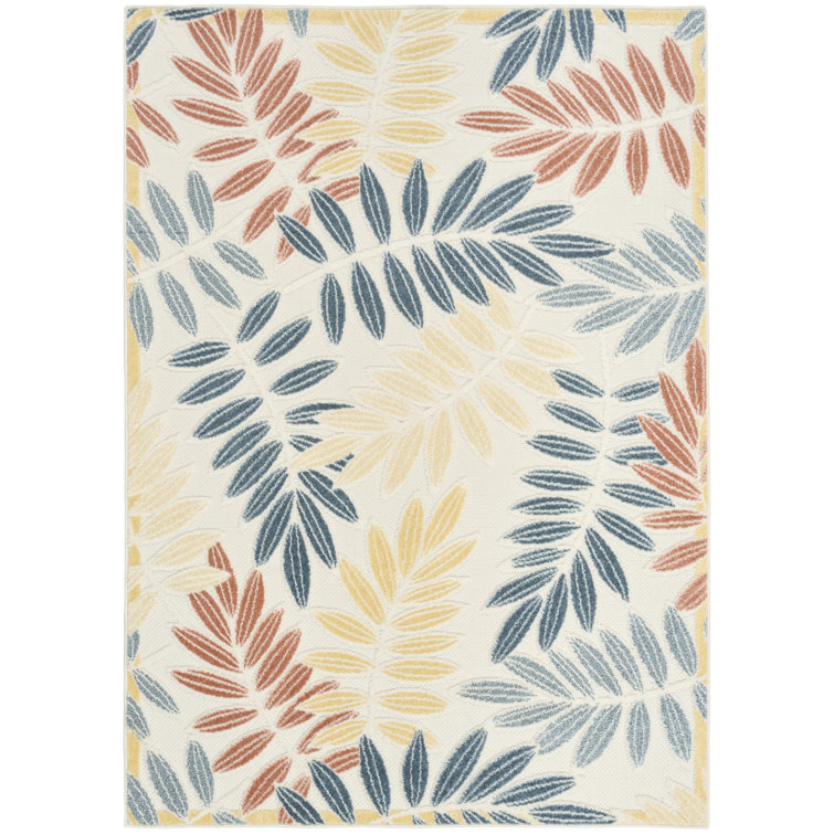 Lakesha Ivory Blue Modern Rug
