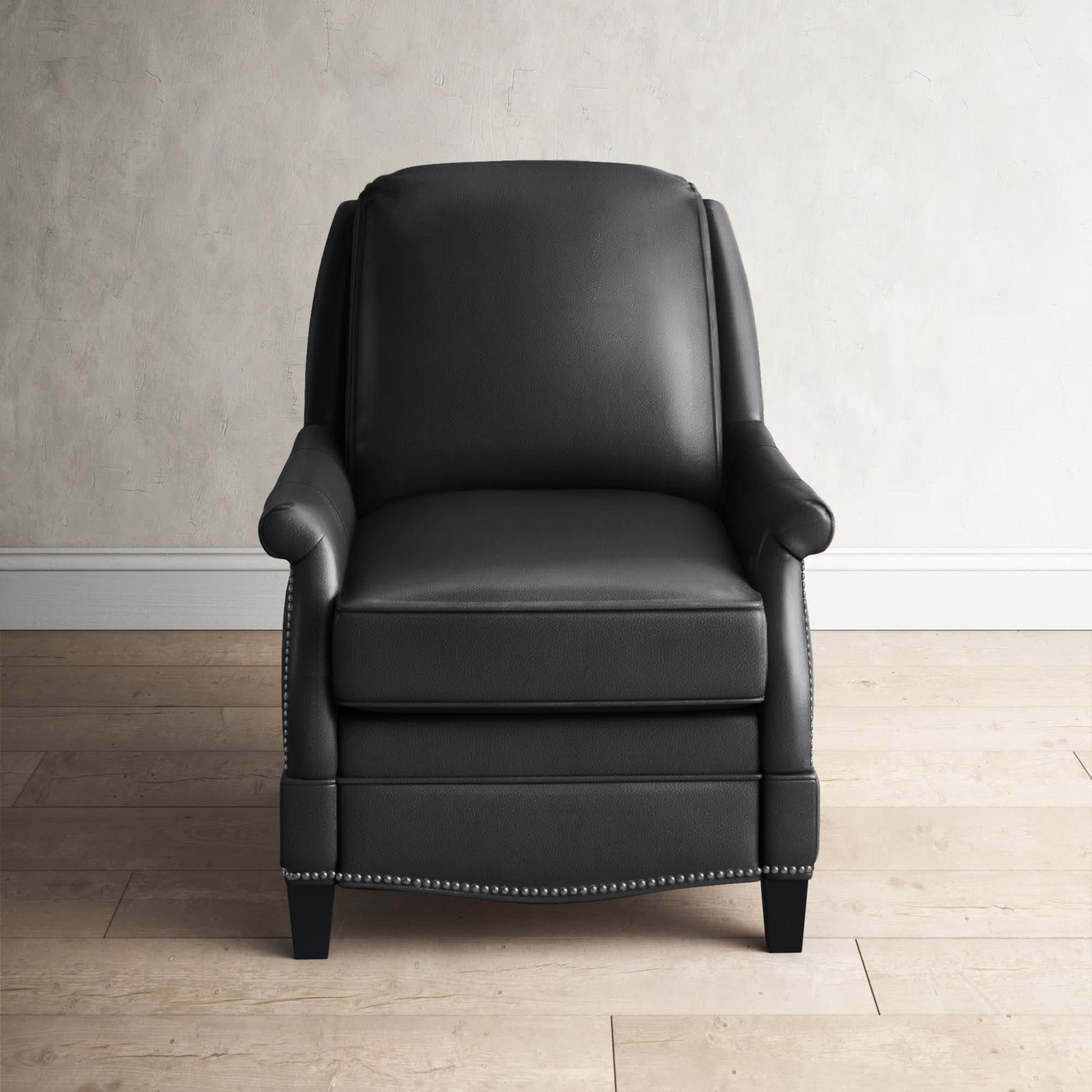 Dunlevy Recliner, Wrenn Grey Split Grain Leather