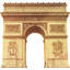 Accroche en carton arc de triomphe Paris